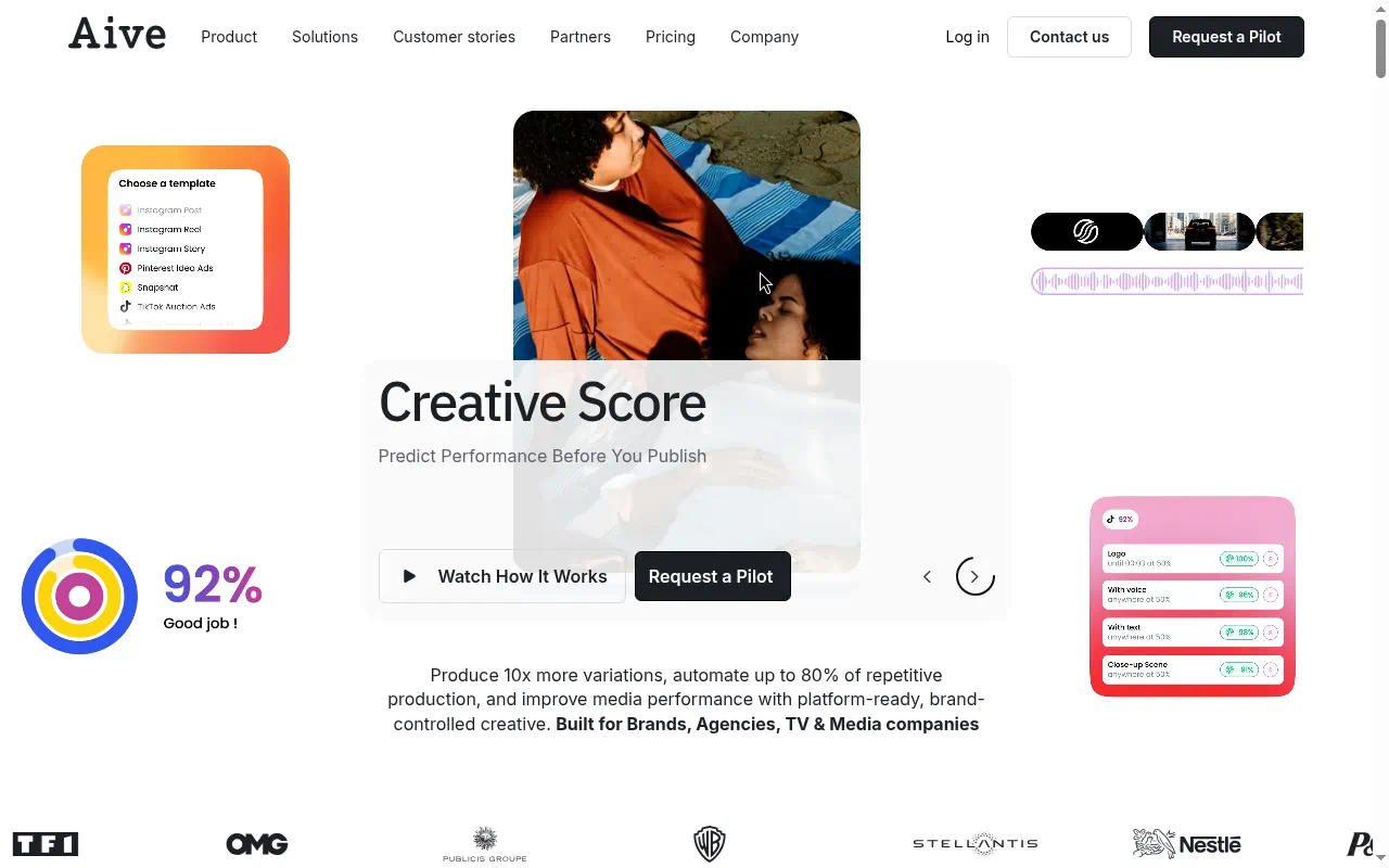 Aive homepage