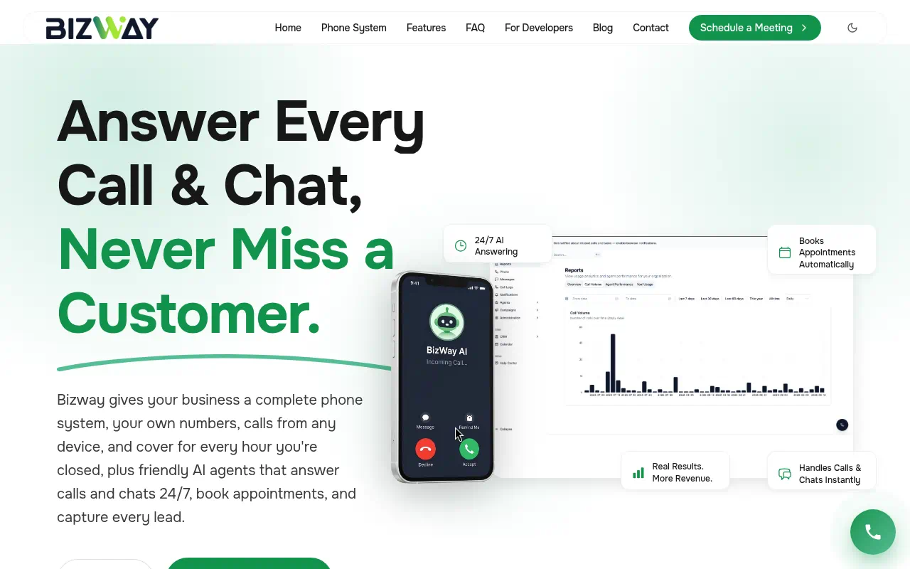 Bizway homepage