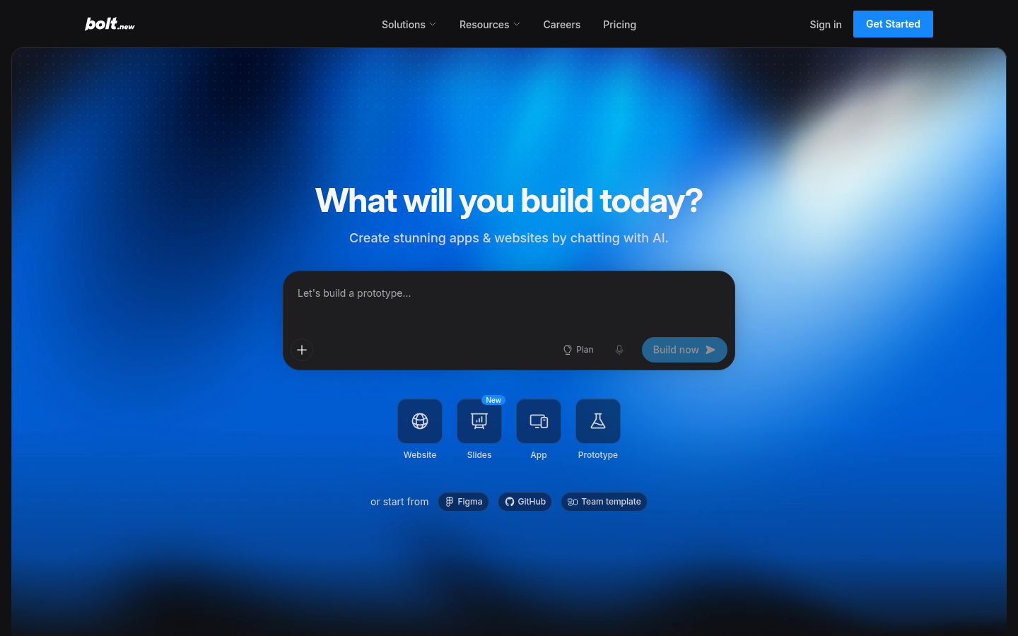 Bolt homepage
