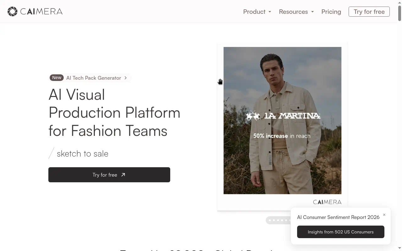 Caimera homepage