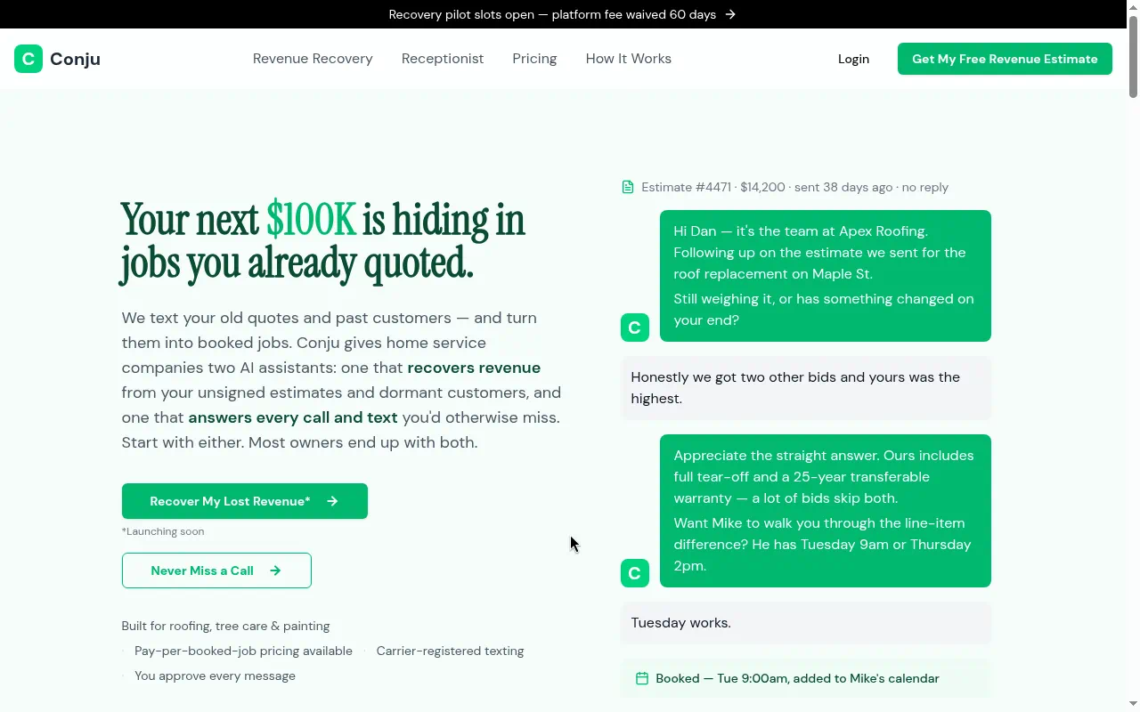Conju homepage