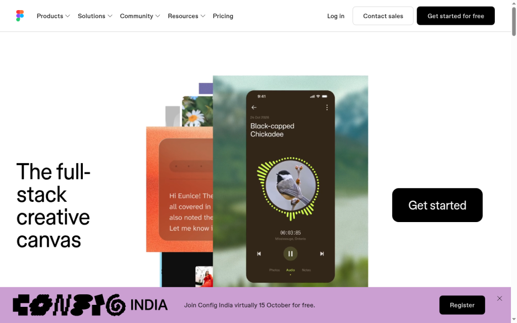 Figma homepage