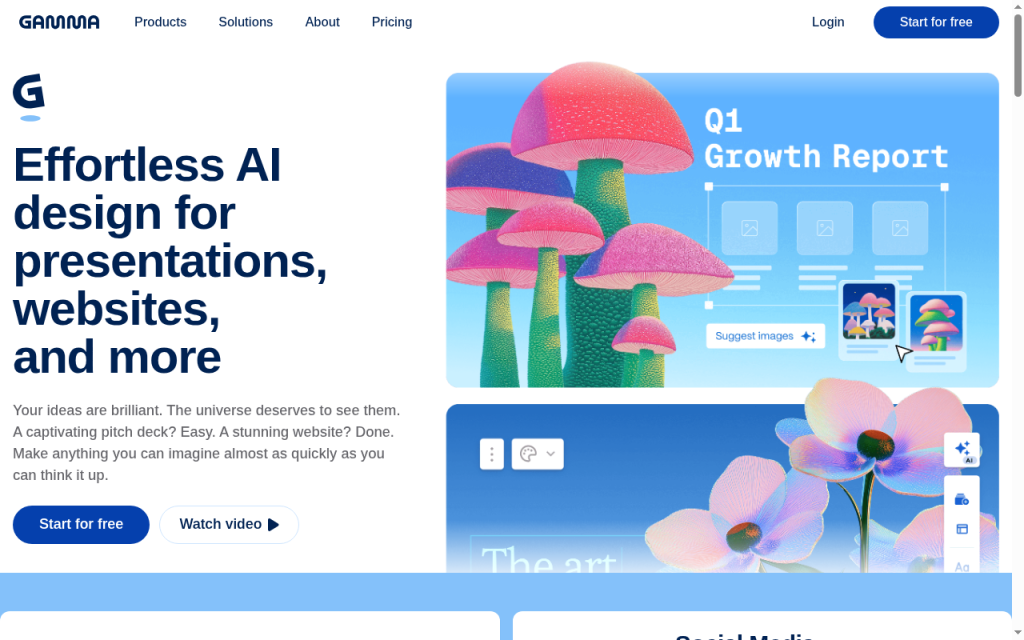 Gamma homepage