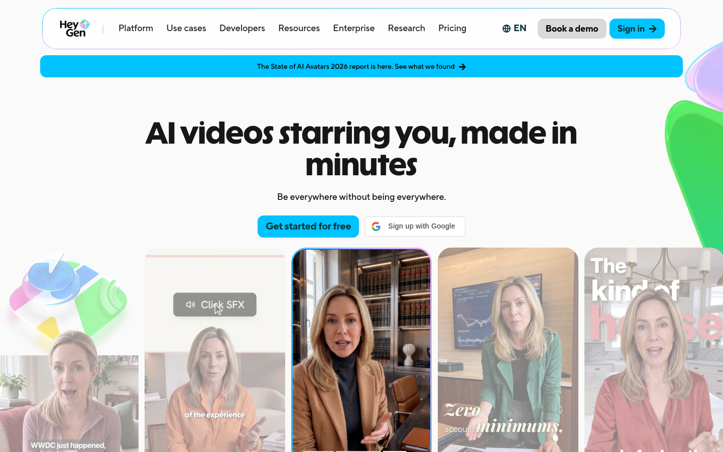 HeyGen homepage