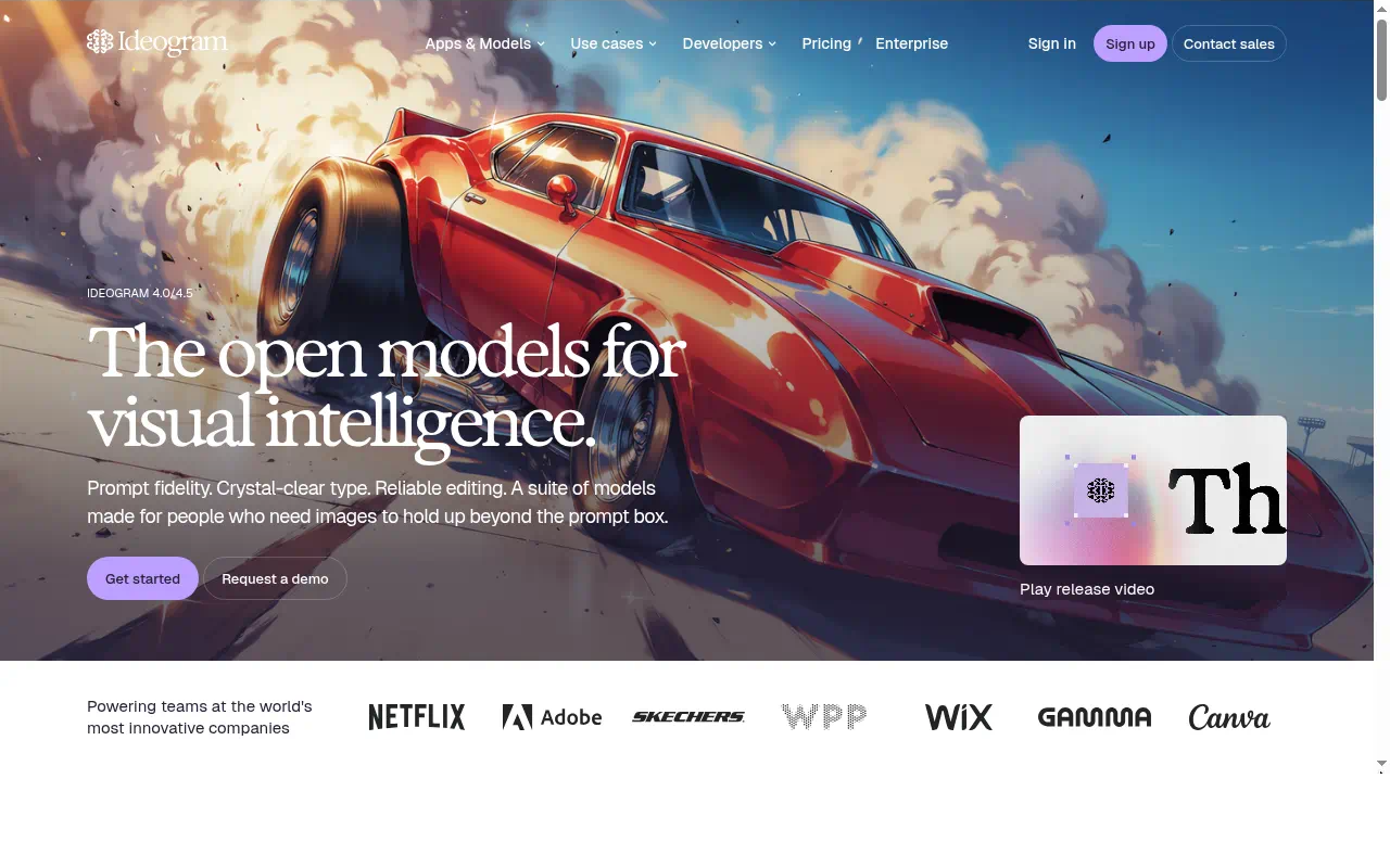 Ideogram homepage