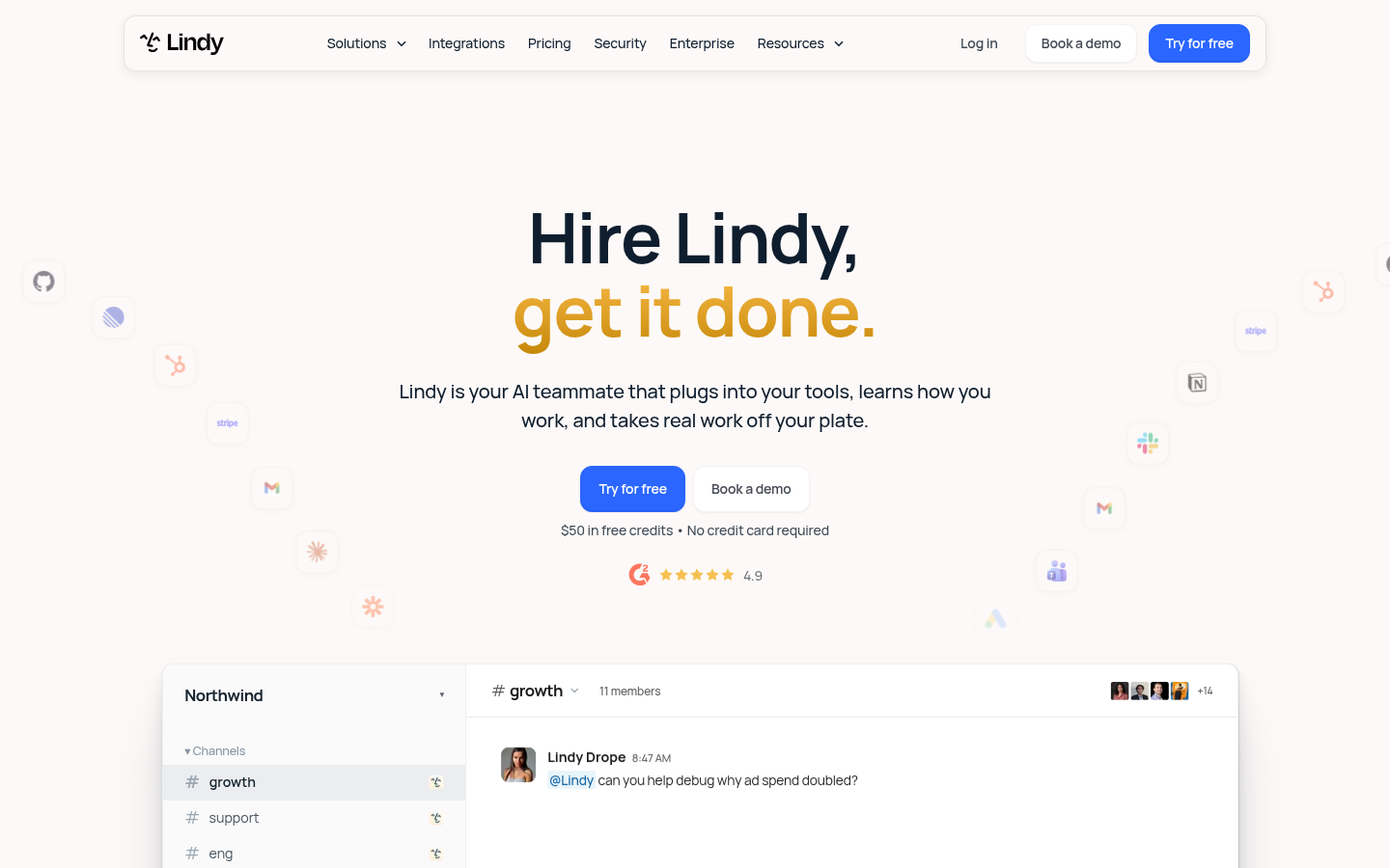 Lindy homepage