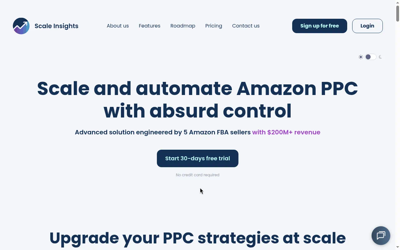 Scale Insights homepage