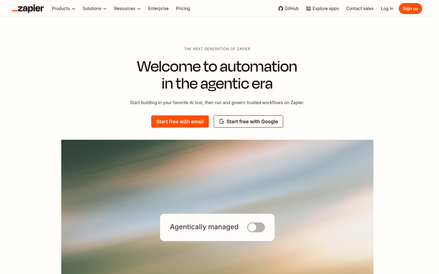Zapier homepage